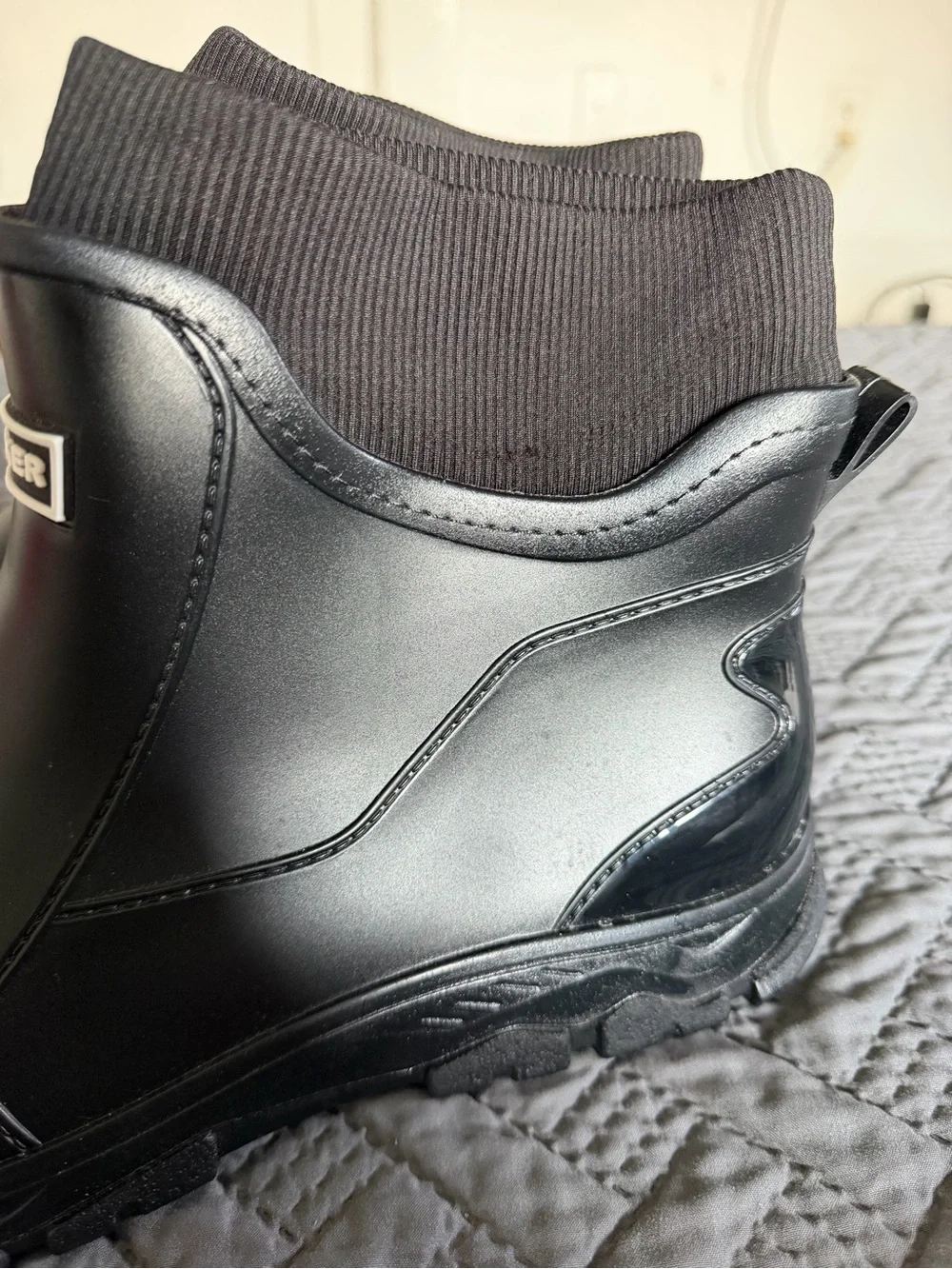 Men's Black Waterproof Chelsea-Style Rain & Snow Boots